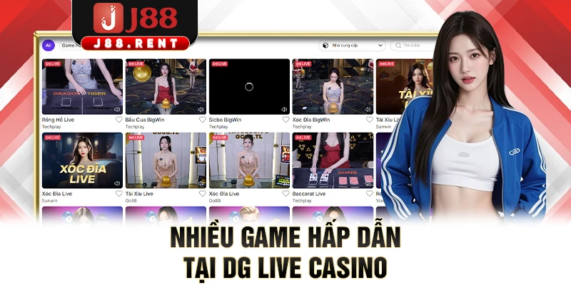 Nhiều game hấp dẫn tại DG live casino